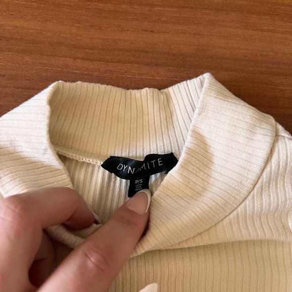 Dynamite bustier corset longsleeve ribbed crop top - Picture 3 of 3